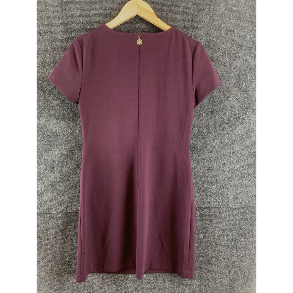Tommy Hilfiger Plum Shift Dress Women Sz 6 NWOT Burgundy Mod Workwear Office $99 - Picture 12 of 13